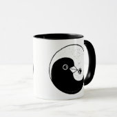 Tranquillité de la tasse de style noir/blanc dans (Devant droit)