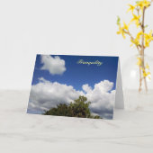 Tranquillité floride nuages Carte de voeux (Fleur jaune)