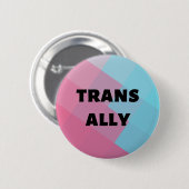 Trans Ally Round Button Trans Pride (Voorkant /achterkant)