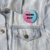 Trans Ally Round Button Trans Pride (In situ)
