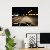 Trans Am Night Uitzicht Poster (Thuiskantoor)