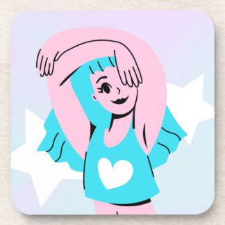 trans art on hard plastic coaster bier onderzetter