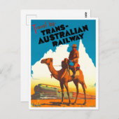 Trans-Australisch treinverkeer Briefkaart (Voorkant / Achterkant)