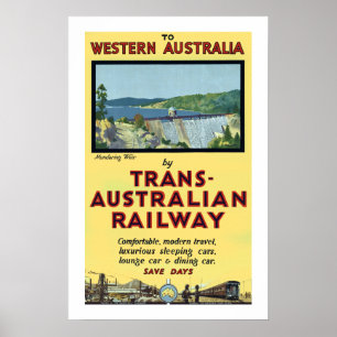 Trans-Australische spoorweg Poster