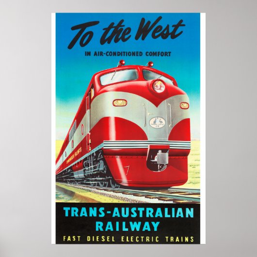 Trans-Australische spoorweg Poster (Voorkant)