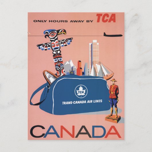 Trans-Canada luchtlijnen Briefkaart (Voorkant)