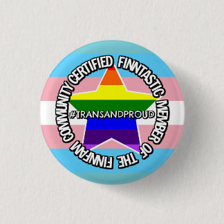 (TRANS) Certified FinnFam Member Badge Ronde Button 3,2 Cm