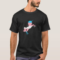 Trans Eenhoorn Roze Blauwe Streep Vlag