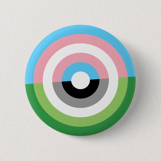Trans en Aromantic Pride Button (Voorkant)