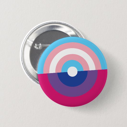 Trans en Bi Pride Button (Voorkant /achterkant)