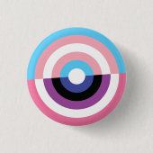 Trans- en Gendervloeistofpride-Button Ronde Button 3,2 Cm (Voorkant)