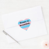 Trans est un beau autocollant de coeur (Enveloppe)