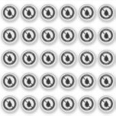 Trans Fat Free Wedding Place Card Food Allergy Sticker (Voorkant)