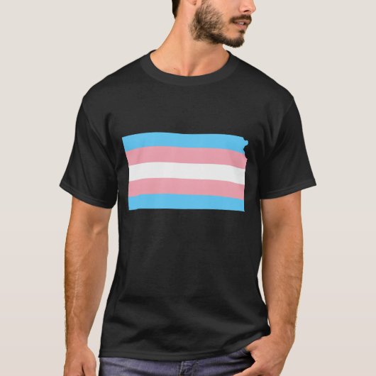 Trans Flag Kansas LGBT Pride Support retro T-shirt (Voorkant)