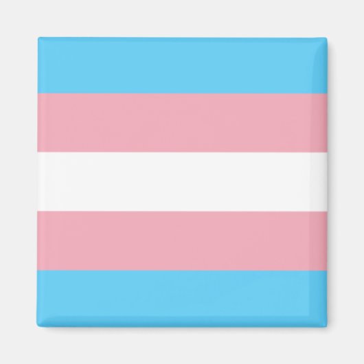 Trans Flag Magnet Magneet (Voorkant)