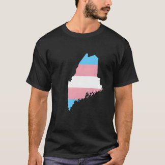 Trans Flag Maine LGBT trots ondersteuning grappig T-shirt