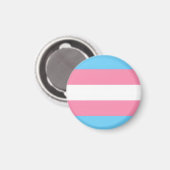 trans flag on magnet (Recto/Verso)