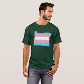 Trans Flag Oregon LGBT Pride Support funny T-shirt (Voorkant volledig)