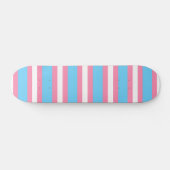 trans flag pattern on skateboard (Horizontaal)