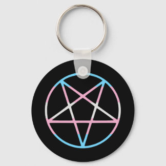 trans gay pride flag pentagram transgender sleutelhanger