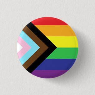 Trans-Inclusief Gay Pride Flag Button