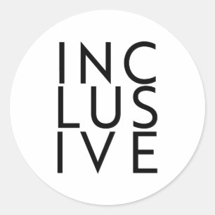 Trans inclusief ronde sticker