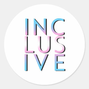Trans inclusieve kleuren ronde sticker