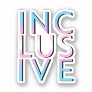 Trans inclusieve kleuren sticker