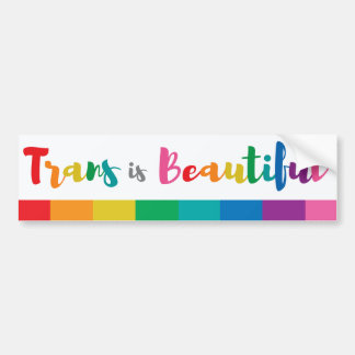 Trans is mooi bumpersticker