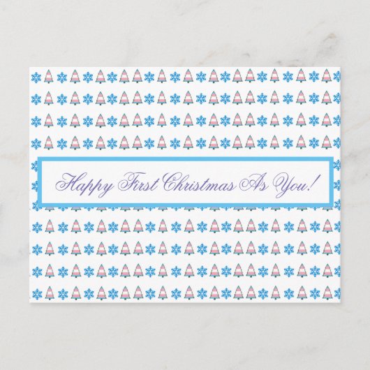 Trans Kerstmis van de Trots Feestdagenkaart (Voorkant)