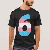 Trans Kinder 6 jaar oude transgendervlag LGBTQ 6e T-shirt (Voorkant)