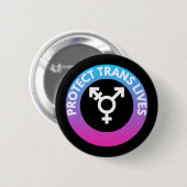 Trans-levens beschermen ronde button 5,7 cm (Voorkant /achterkant)