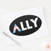 Trans-LGBTQ transgender LGBT Ovale Sticker (Envelop)