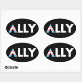 Trans-LGBTQ transgender LGBT Ovale Sticker (Vel)