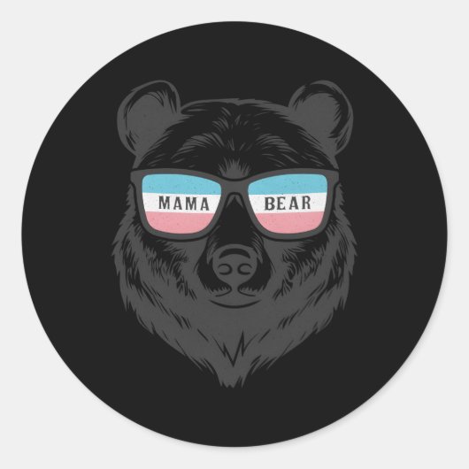 Trans Mama Beer Trots Transgender Ally Moeder Tran Ronde Sticker (Voorkant)