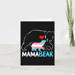 Trans mama beer trotse moeder regenboog transgende kaart