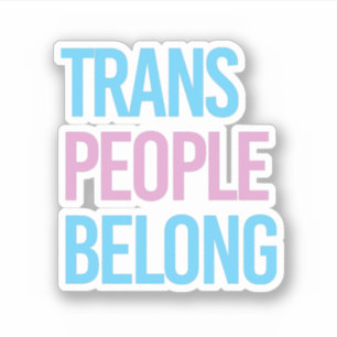 Trans mensen horen erbij sticker