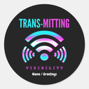 Trans-mitterende Zichtbaarheid Moderne Storing Tra Ronde Sticker