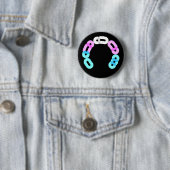Trans Morse Code Arc Ronde Button (In situ)