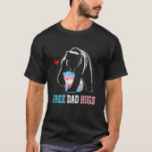 Trans Papa Beer Vrij Pap Hugs Rainbow Transgender T-shirt (Voorkant)