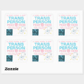 Trans Persoon heeft hier geplast en het is je niet Vierkante Sticker (Vel)
