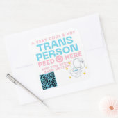 Trans Persoon heeft hier geplast en het is je niet Vierkante Sticker (Envelop)