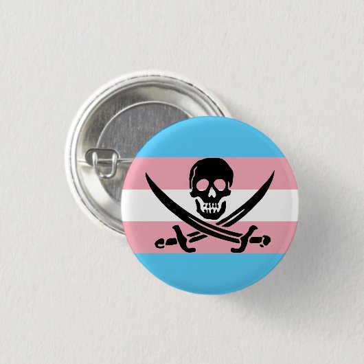 Trans-Pirate Button (Voorkant /achterkant)