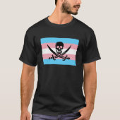 Trans-Pirate Pride Dark T-Shirt (Voorkant)