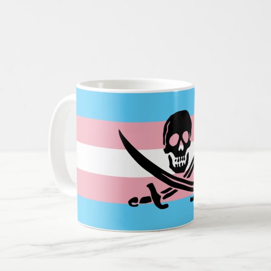 Trans-Pirate Pride Mok (Voorkant links)