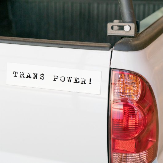 Trans Power. Bumpersticker (Op Truck)