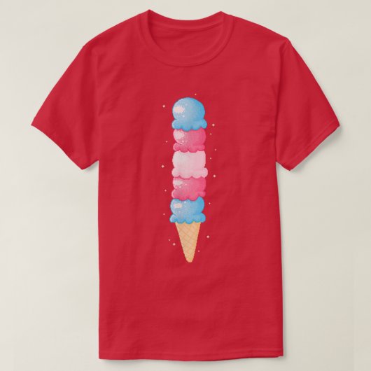 Trans Pride 8Bit Piel Ice Cream Transgender  T-shirt (Design voorkant)