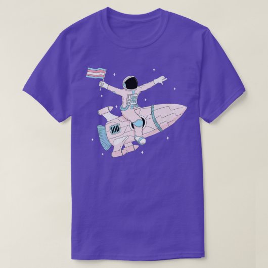 Trans Pride Astronaut Trans T-shirt (Design voorkant)