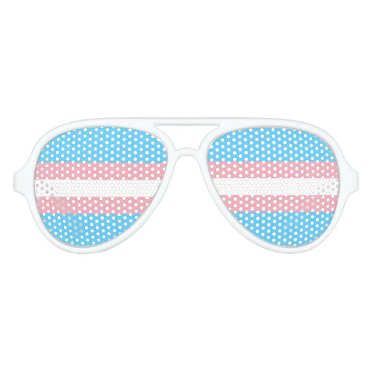 Trans Pride. Aviator Zonnebril (Voorkant)