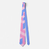 Trans Pride Block Stropdas: Modern Pride Statement Stropdas (Voorkant)